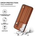 thumbnail image 3 of Nalacover Wallet Case for Samsung Galaxy S23 Plus, Business PU Leather Unique Design Wristband Kickstand Credit Card Holder Slots Shockproof Scratch Resistant Phone Case for Galaxy S23 Plus,Brown, 3 of 6