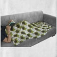 thumbnail image 6 of Floral Soft Flannel Fleece Throw Blanket, Hand Drawn Sketch Sunflowers with Vibrant Fresh Spring Leaves, Cozy Plush for Indoor and Outdoor Use, 70" x 90", Apple Green Dark Taupe, by Ambesonne, 6 of 6