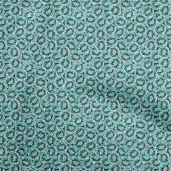 oneOone Polyester Spandex Turquoise Blue Fabric Fruit Watermelon Sewing Craft Projects Fabric Prints By Yard 56 Inch Wide