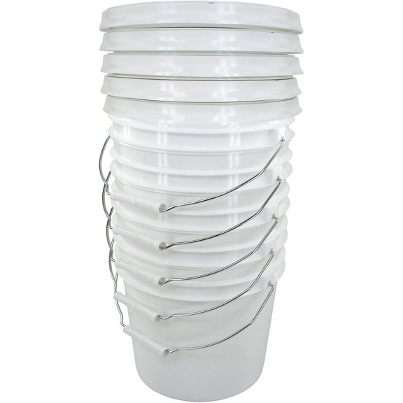 White 2 Gallon Bucket with Gamma Seal Lid (5)