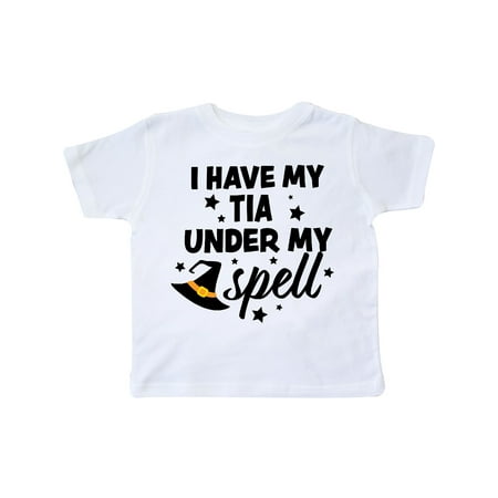 

Inktastic I Have My Tia Under My Spell with Cute Witch Hat Gift Toddler Boy or Toddler Girl T-Shirt