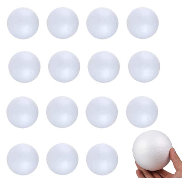 Bolas de espuma artesanales LOMIMOS 15 piezas de 7,5 cm blancas para bricolaje