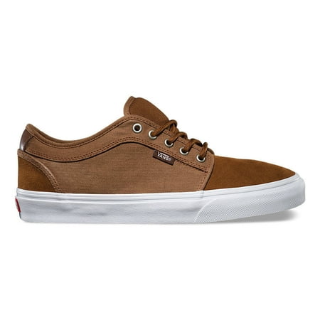 Vans Chukka Low Herringbone Twill Tobaco Men's Classic Skate Shoes Size 7.5