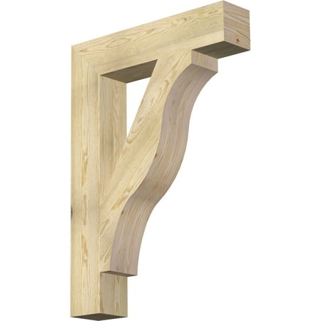 

Ekena Millwork 6 W x 30 D x 42 H Funston Block Rough Sawn Bracket Douglas Fir