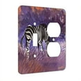 thumbnail image 1 of KuzmarK™ 2 Gang Single Toggle / Single Duplex Wall Plate - Zebra at Twilight Equine Art by Denise Every, 1 of 1