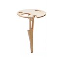 thumbnail image 5 of Outdoor Wine Table With Foldable Round Desktop Wooden Picnic Table Wine Rack Stand Easy To Carry, 5 of 5