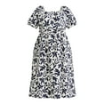 thumbnail image 4 of Time and Tru Women's and Women's Plus Square Neck Midi Dress, Sizes XS-4X, 4 of 4