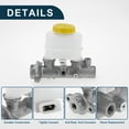 thumbnail image 4 of Unique Bargains Brake Master Cylinder for Nissan Maxima 1994-2003 Durable No.4601041U10 Engine Compartment Hydraulic Master Cylinder Silver Tone,White 1 Pcs, 4 of 7