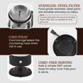 thumbnail image 4 of Elite Gourmet 12-Cup Electric Coffee Percolator, Dishwasher Safe Stainless-Steel Filter, Lid & Tube, Keep Warm, 360&Acirc;&deg; Swivel Base Cord-less Serving, Sta, 4 of 6