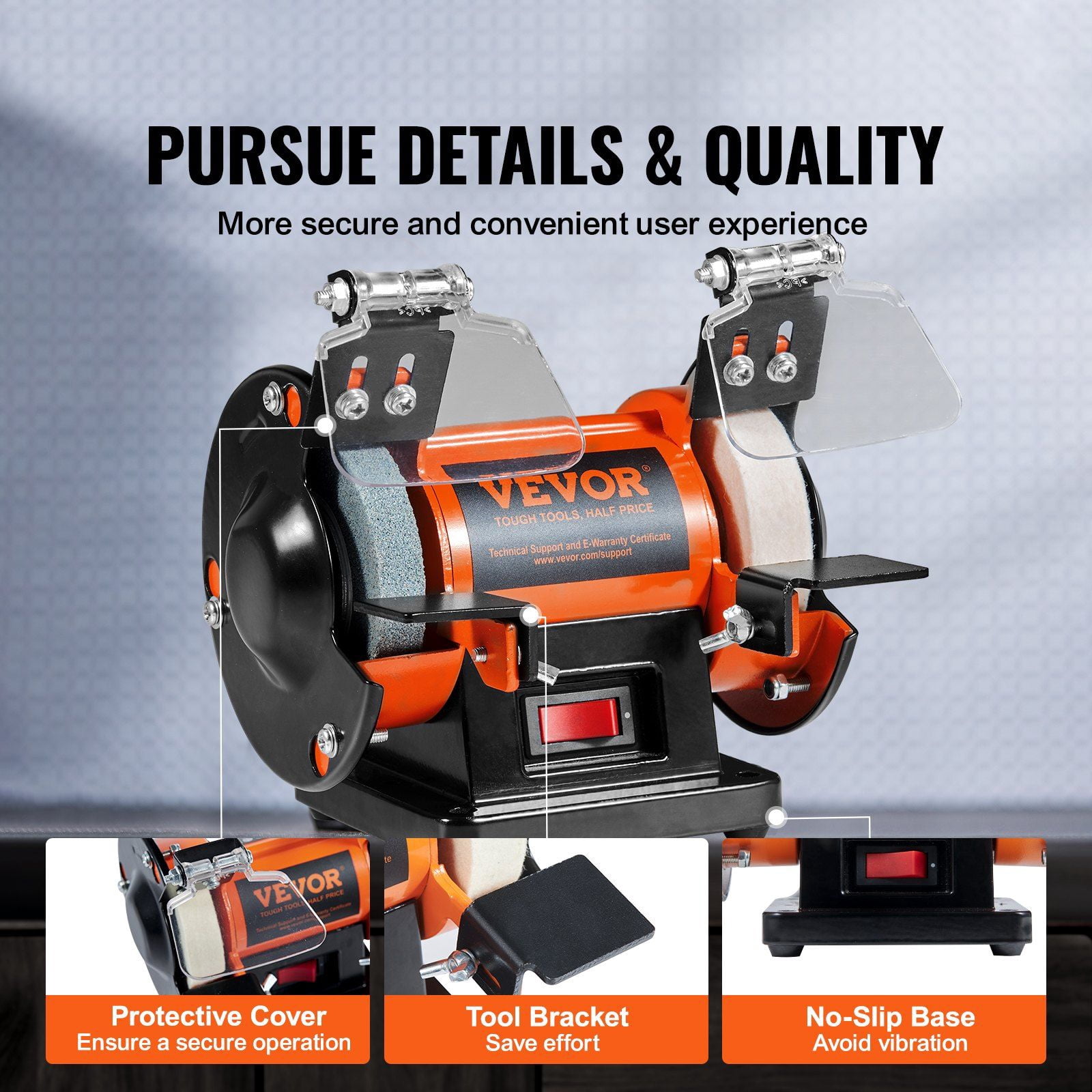 Professional Jewelry Polishing Machine with Variable Speed Control - Compact Bench Grinder Buffer for Quiet, Efficient Polishing & Buffing