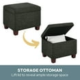 thumbnail image 5 of Convenience Concepts Madison Storage Ottoman, Dark Charcoal Gray Fabric, 5 of 7