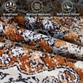 thumbnail image 5 of Boho Pillow Covers Square 20x20 Inch Set of 2, Brown Blue Throw Pillow Covers Velvet Carpet Pattern Decorative Pillowcase Ethnic Design Farmhouse Cushion Case for Sofa Couch Outdoor Decor, 5 of 6