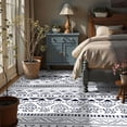 thumbnail image 5 of Washable Area Rug for Living Room, 8'x10' Aztec Tribal Non-Slip indoor Floor Mat, Soft Low Pile & Stain Resistant Carpet for Bedroom, Dining Room, 5 of 8