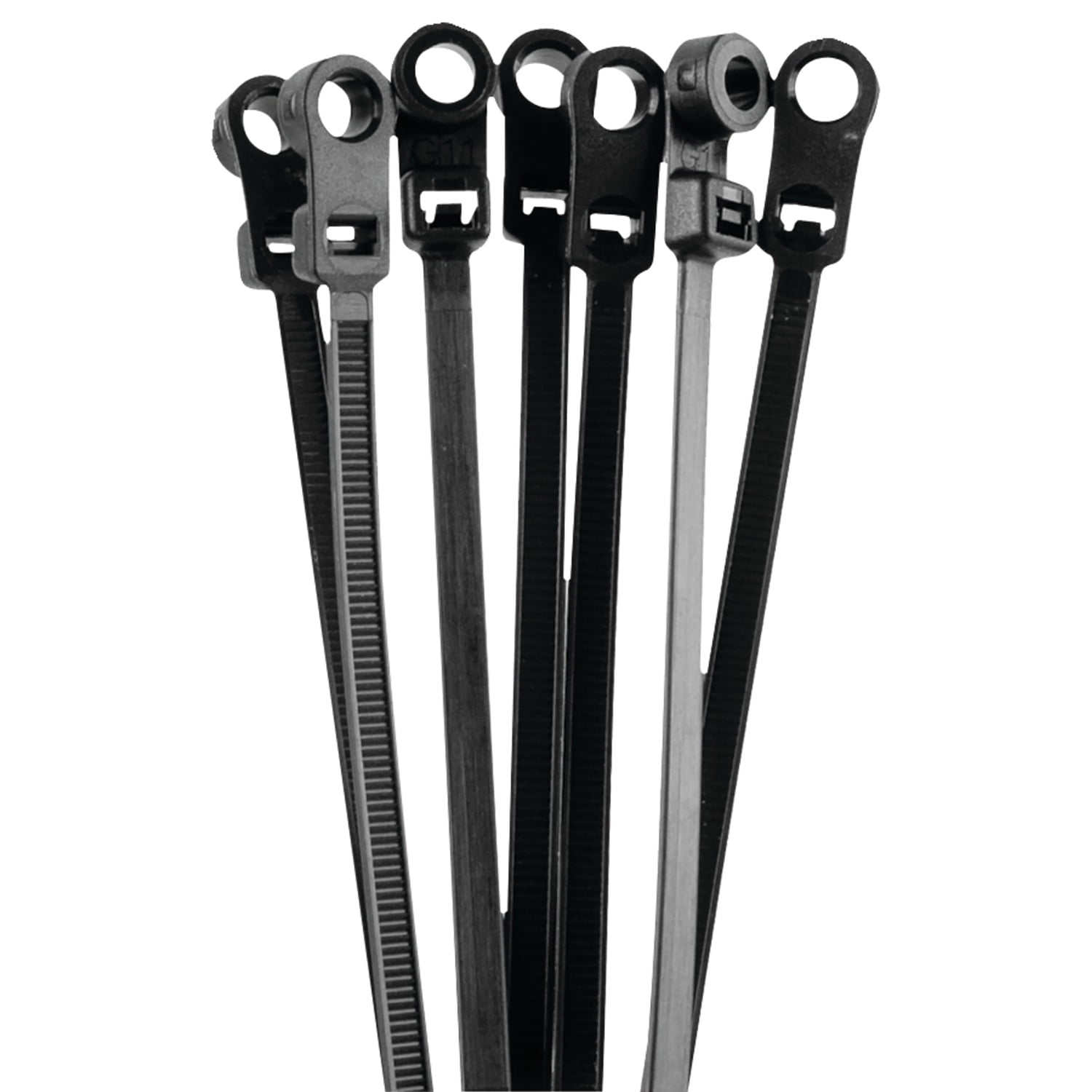 Install Bay Zip Ties with Mounting-Hole Screw-Down Head, 100 Count (11 In.), BMCT11PT