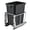 304 Steel Single Bucket, variant on 10 Gallon Pull Out Trash Can Under Cabinet, Heavy Duty Slide Out Waste Bin System with Soft Close Rails for Kitchen Laundry Pantry