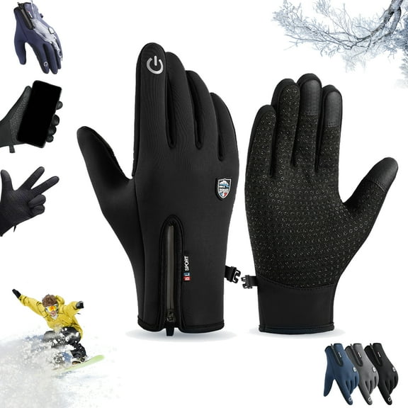 Boolex Sport Gloves, Waterproof Winter Gloves with Touchscreen, Windproof Thermal Non-Slip, Cold Weather Gloves