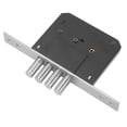 thumbnail image 3 of Cerradura de puerta con cuerpo de caja de pestillo redondo para puerta de entrada, cuerpo de pestillo interno con 5 llaves para puertas de madera y metal, 3 of 10