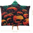 thumbnail image 2 of Halloween Wearable Blanket Cozy Hooded Blanket Pumpkin Throw Cloak Wrap for Men Women Gifts, 2 of 6