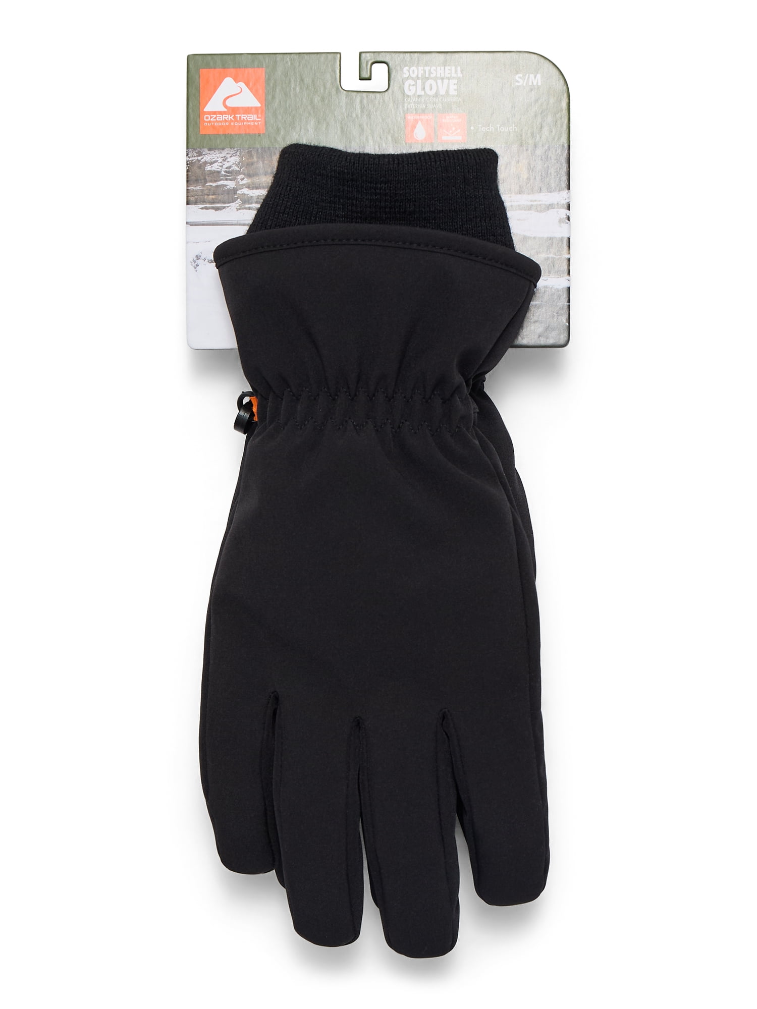 Ozark Trail Men's Softshell Knit Gloves, Sizes S/M-L/XL