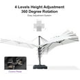 thumbnail image 6 of PURPLE LEAF 8'x8' Offset Cantilever Umbrella with 360° Rotation 7' High Outdoor Patio Umbrella with Weighted Base for Poolside, Deck, Garden White, 6 of 8