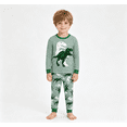 thumbnail image 4 of Toddler Boys Outfits Long Sleeve Crew Neck Cartoon Printing Top with Matching Pants for Casual Wear, 4 of 6