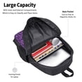 thumbnail image 3 of Easygdp Purple Glitter Mochila de Gran Capacidad Minimalista Ideal para Escuela, Viajes y Uso Diario, 3 of 6