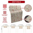 thumbnail image 6 of Merry Christmas Tree Seamless Sketch Table Runner 13x120in Non-Slip Cotton Linen Table Runners, Pink Stripe on Linen Dresser Scarves TableRunner for Dinner Kitchen Dining Wedding Party, 6 of 9