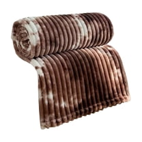 HomeDM Throw Blanket, 70.8x78.7 Inch Soft Cozy Blanket Warm Winter Blanket Lightweight Coral Flannel Ribbed Bed Blanket All Season Use