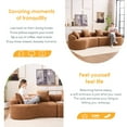 thumbnail image 2 of 110" Oversized Modern Curved Sectional Sofa Couch, 4-Seater Boneless Compression Cloud Couch, Chenille Modular Sectional Sofa Couches for Living Room, Apartment, Office, Brown, 2 of 9