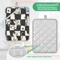 thumbnail image 6 of Yayeee Pot Holders Kitchen Heat Resistant with Pocket 7"x9.8" Cotton Oven Cooking Hot Pads, Blue and White Cat, 6 of 7