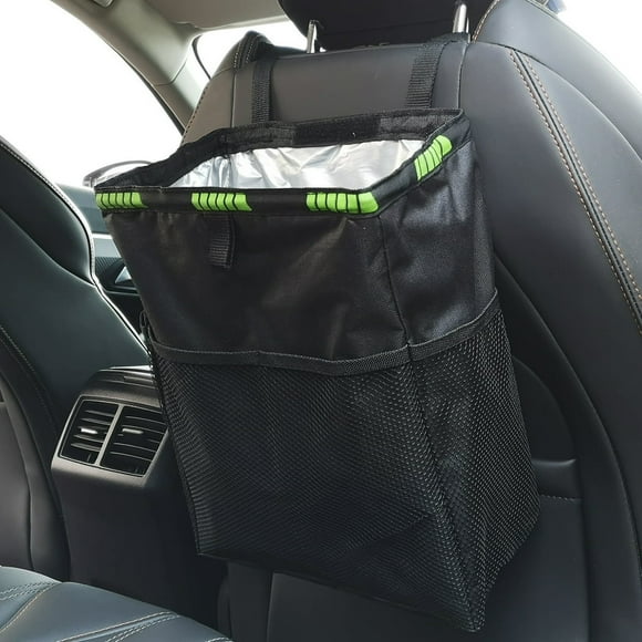 MesaSe PENGXAING Car Trash Can 3.2 Gallons Large Capacity Hanging Car Trash Bin with 4 Storage Pockets for Car SUV