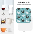 thumbnail image 6 of Yiaed Lovely Roosters Print Leather Coasters for Drinks - Cup Coasters Coffee Table Kitchen Table Bar, Home & Office Gifts Handmade Drink Coasters-Square, 6 of 6