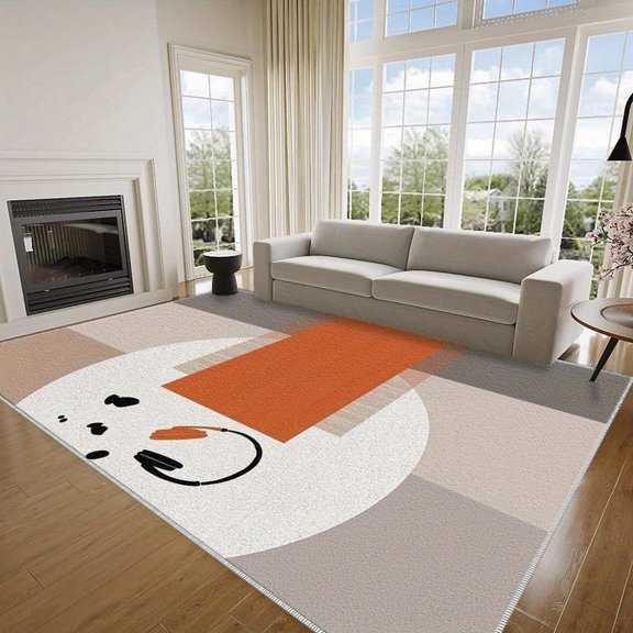 5.3'x7.5' boho carpet carpet washable large area rug for bedroom modern area rug octagon area rug