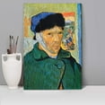 thumbnail image 2 of wall26 - Self-Portrait with Bandaged Ear by Vincent Van Gogh Canvas Print Wall Art Famous Painting Reproduction - 24" x 36", 2 of 4