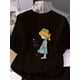 thumbnail image 1 of Women'S Casual T-Shirt with Chic "Nice quot; Cartoon Print - Short Sleeve, Loose Fit, Crew Neck, Lightweight & Breathable for Summer 2025, Ladies T Shirt, 1 of 6