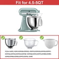 thumbnail image 3 of Pouring Shield for KitchenAid 4.5-5QT Mixer Bowl (Stainless Steel, Glass, Ceramic) - Secure Fit Splash Guard Compatible for KitchenAid Tilt-Head Stand Mixers and Dishwasher Safe, 3 of 5