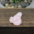 thumbnail image 5 of EOEMY Natural Rose Quartz Stone Crystal Carved Fortune Frog Polished Statuary Decor, 5 of 5