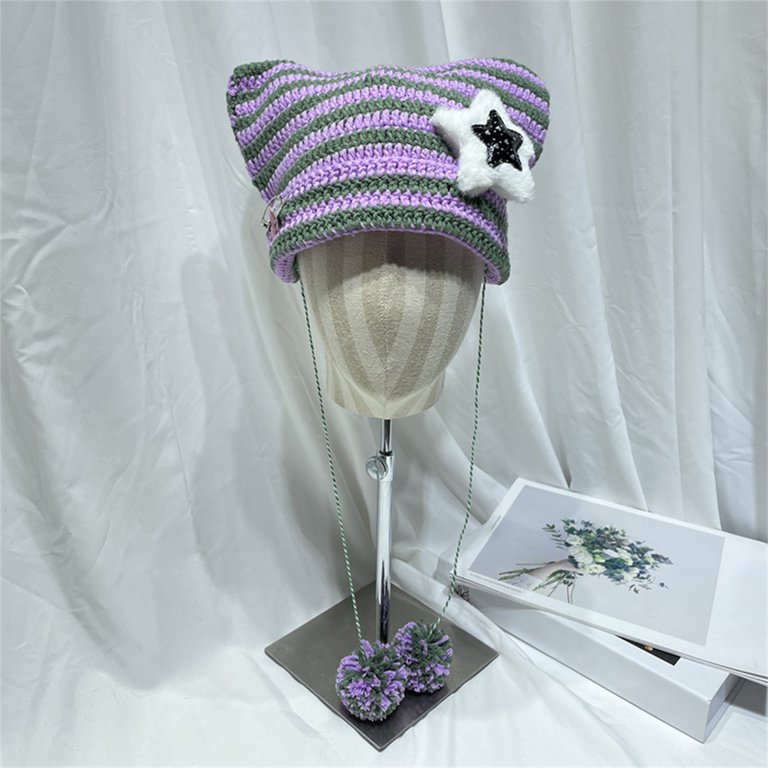 Handmade Gray and Purple Crochet Hat with Bow Crochet Baby Beanie With Bow, Handmade Baby Hats - Etsy main image 4