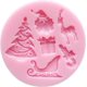 thumbnail image 1 of Molde de silicona de 6 cavidades para mini Papá Noel, árbol de Navidad, regalo, Papá Noel, molde para glaseado de calidad alimentaria, pasta de azúcar antiadherente, resina para fondant de chocolate, 1 of 5
