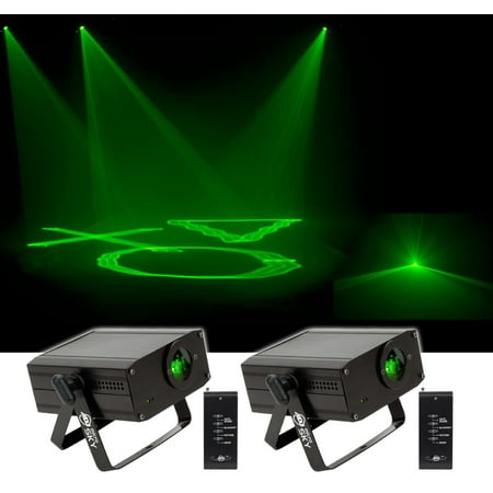 - (2) American DJ MICRO SKY Mini Green Laser w/ Liquid Sky Effect Club/Stage Light