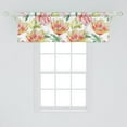 thumbnail image 2 of Floral Window Valance, Hand-Drawn Tulip Orchid Flowers Watercolor Art on Plain Backdrop, Curtain Valance for Kitchen Bedroom with Rod Pocket, 54" X 18", Dried Rose and Laurel Green, by Ambesonne, 2 of 2