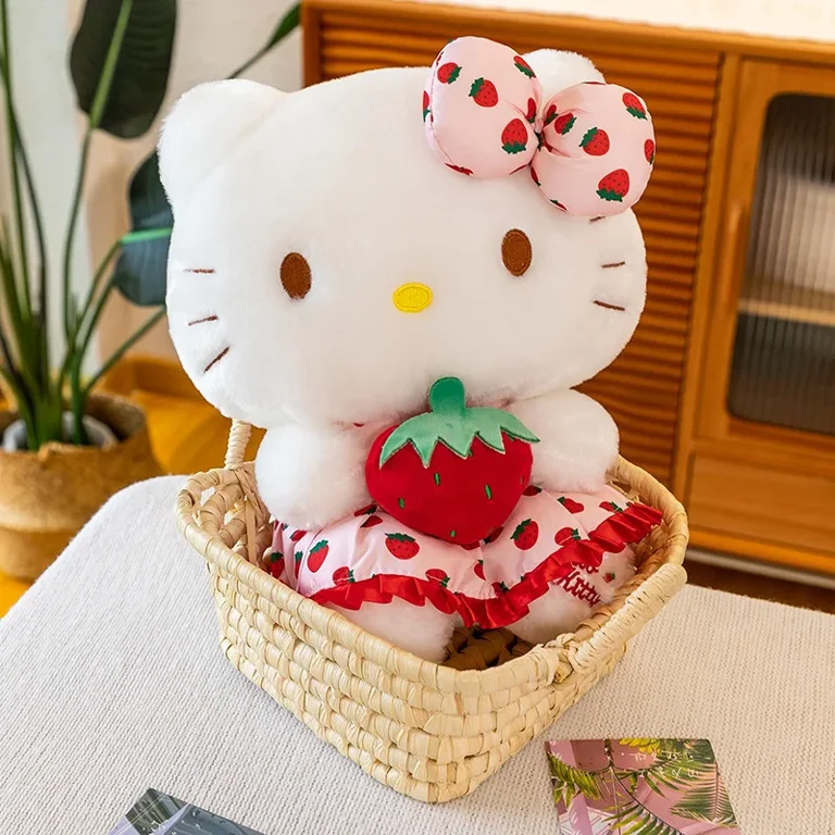 Sanrio Kawaii Hello Kitty Plush Toy / Strawberry Kt Cat