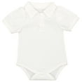 thumbnail image 6 of FYMNSI Baby Boy Linen Christening Baptism Outfit Blessing Formal Suit Gentleman Short Sleeve Tuxedo Clothes 6-12 Months Cream, 6 of 8