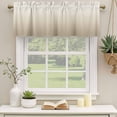 thumbnail image 2 of Beige Brown Ombre Curtain Valances for Windows, Kitchen Valance Window Treatments Panel 2 Pack, Modern Abstract Art Gradient Aesthetics Rod Pocket Short Curtains for Bathroom Bedroom 54 x 18 Inch, 2 of 8