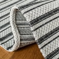thumbnail image 4 of SAFAVIEH Martha Stewart Cotton Striped Runner Rug, Charcoal/Grey, 2' x 8', 4 of 4