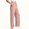 thumbnail image 7 of ZOYOEN Girls Dress Pants with Pockets- Casual Baggy High Waist Wide Leg Kids School Uniforms Pink Size 12 Years, 7 of 7