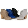 thumbnail image 7 of Brinley Co. Women's Chunky Heel Lace-Up Faux Suede Ankle Booties, 7 of 7