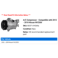 thumbnail image 2 of A/C Compressor - Compatible with 2012 - 2018 Nissan NV2500 2013 2014 2015 2016 2017, 2 of 2