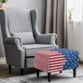 thumbnail image 2 of Xixirimido American Flag and Paws Pattern Ottoman Cover Rectangle Footrest Ottoman Slipcovers Footstool Cover Form Fit Stretch Ottomans Protective Cover for Living Room, Large, 2 of 7