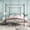 Queen Size+bedroom, variant on HMYG Metal Canopy Bed with Vintage Headboard and Footboard, Queen, Black
